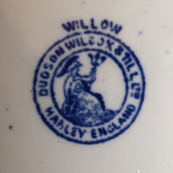 4 antique collectible plates, Dudson, Wilcox & Till Willow patters, England - Picture 3 of 3